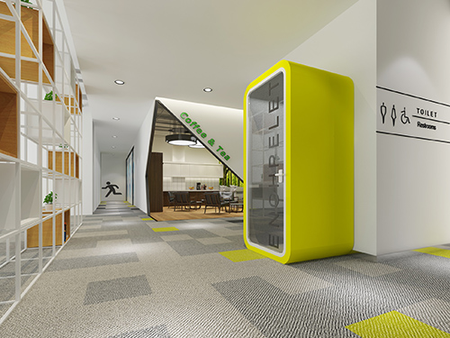 灰黑石纹风的LOFT公寓—由办公室装修设计公司分享